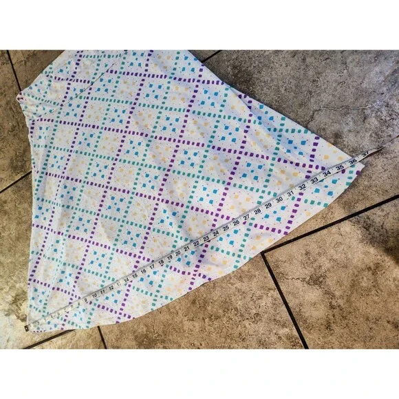 LuLaRoe Maxi Skirt Women's Size 2XL Long Unlined Pull On White Geometric - Picture 2 of 11